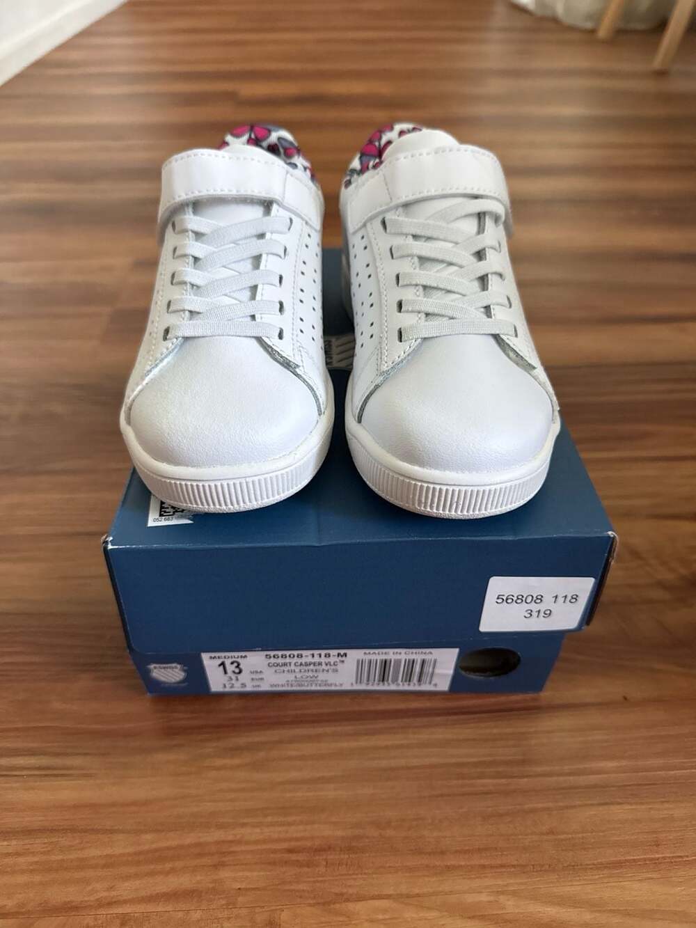 K-Swiss Court Casper VLC Children's Low White Butterfly Sneakers
